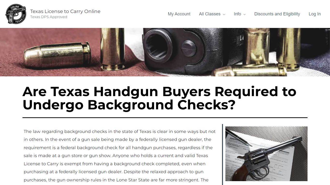 Do You Need a Background Check to Buy a Handgun in Texas?